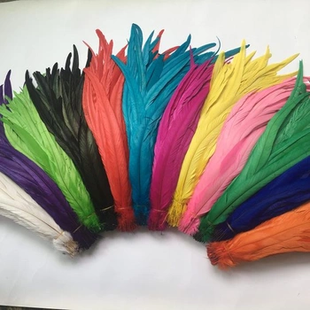 Ocasní peří kohouta Sowder 16-18 palců (40-45 cm) pro kutily, tvoření, klobouky, kostýmy, vánoční