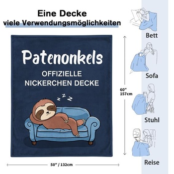 Dárek pro kmotra, plyšová deka, dárky pro kmotra k narozeninám