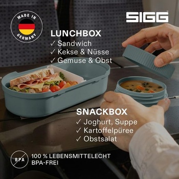 Sigg - LUMO Lunchbox L - Vyrobené v Nemecku - Deliaca prepážka a nepriepustná krabička na desiatu -