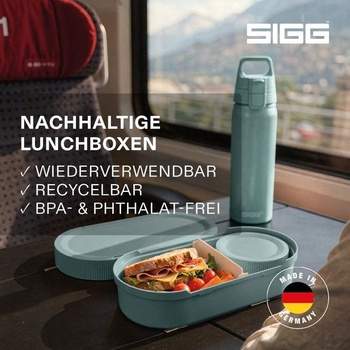 Sigg - LUMO Lunchbox L - Vyrobené v Nemecku - Deliaca prepážka a nepriepustná krabička na desiatu -