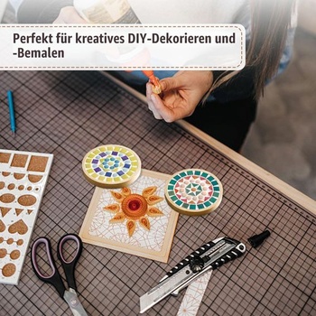 Bambusové drevené podtácky, 12 kusov, okrúhle drevené podtácky s okrajom