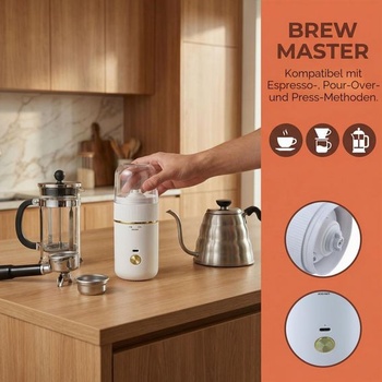 Elektrický mlynček na kávu s keramickými mlecími kameňmi – Prenosný mlynček na espresso, dobíjací cez