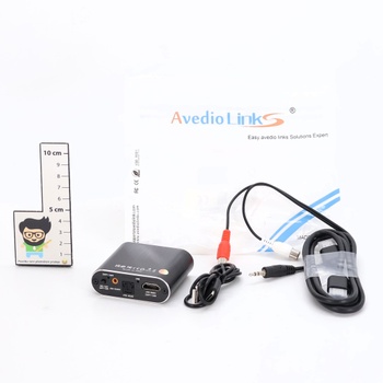 Avideo links HDMI audio extraktor, 4K @ 60Hz HDMI na optický Toslink SPDIF + 3,5 mm AUX stereo, HDMI