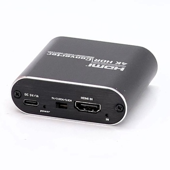 Avideo links HDMI audio extraktor, 4K @ 60Hz HDMI na optický Toslink SPDIF + 3,5 mm AUX stereo, HDMI
