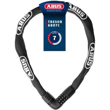 Trezor s reťazovým zámkom ABUS 6807C, dĺžka 110 cm, čierny