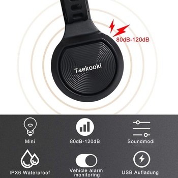 Zvonek na kolo OCCOUMR dobíjecí 120dB černá