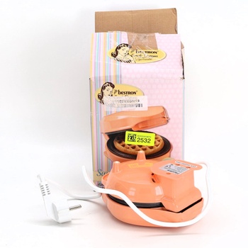 Bestron mini vaflovač na klasické vafle 10cm, malý vaflovač vrátane nepriľnavej vrstvy, ideálny