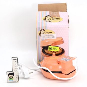Bestron mini vaflovač na klasické vafle 10cm, malý vaflovač vrátane nepriľnavej vrstvy, ideálny