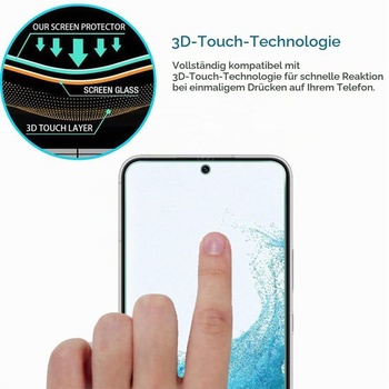 AOKUMA Ochranná fólie na displej pro Samsung Galaxy S22 5G, 【balení po 2 ks】 Sklo kompatibilní s