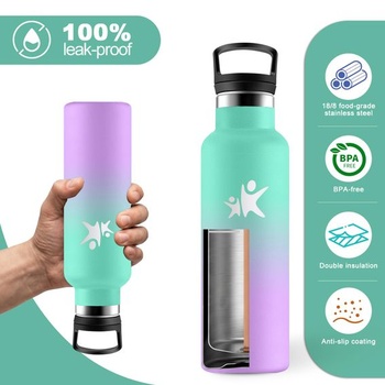 500ml vákuovo izolovaná fľaša, nerezová oceľová fľaša na pitie bez BPA, nepriepustná, termoska do