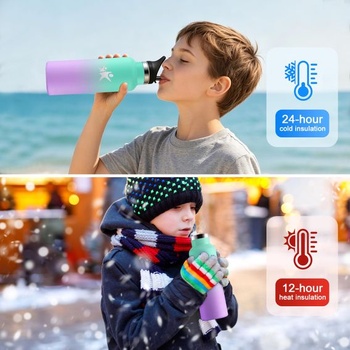 500ml vákuovo izolovaná fľaša, nerezová oceľová fľaša na pitie bez BPA, nepriepustná, termoska do
