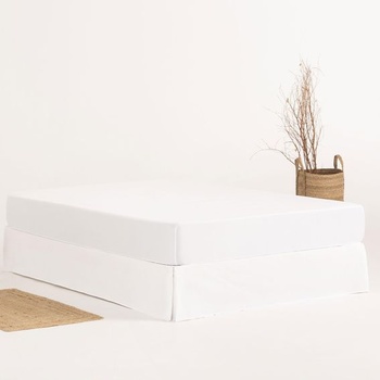 Poťah na postele s boxspringom, 140 x 190/200 cm, rám postele, 140 cm, biely 140x190/200 cm biely