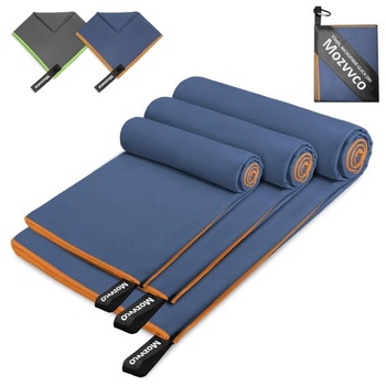 3dielna sada uterákov z mikrovlákna: veľký uterák z mikrovlákna 180x80 cm + rýchloschnúci športový