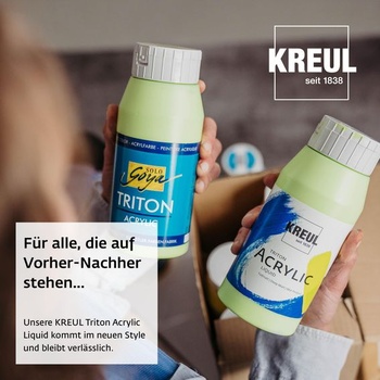 KREUL 17080 - Triton Acrylic Liquid Phthalo Blue 750 ml, Vysoko kvalitná akrylová farba pre umelcov