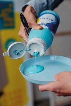 KREUL 17080 - Triton Acrylic Liquid Phthalo Blue 750 ml, Vysoko kvalitná akrylová farba pre umelcov