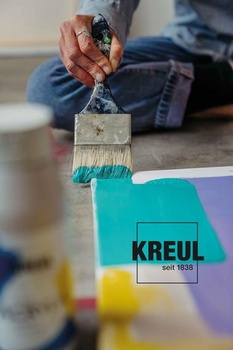 KREUL 17080 - Triton Acrylic Liquid Phthalo Blue 750 ml, Vysoce kvalitní akrylová barva pro umělce
