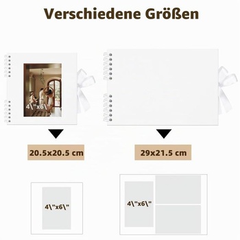Fotoalbum na scrapbooking so špirálovou väzbou - biele, 29x21,5 cm, 40 strán