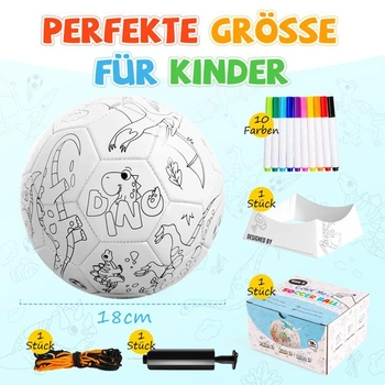 Futbalová lopta U&C Planet veľkosť 3 na vyfarbovanie s dinosaurami, pre deti 3-8 rokov