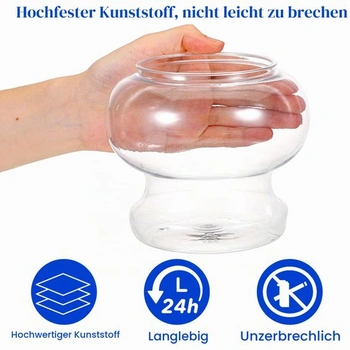 Mini akvárium, dekorativní plastové malé akvárium 700ml miska na zlaté rybky, nerozbitné mini