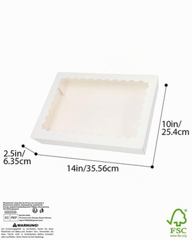 Gcardist 6dielne dózy na sušienky s automatickým vyskakovaním 35,56x25,4x6,35 cm biele dózy na sušienky