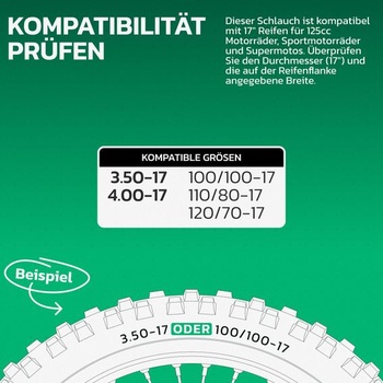 Motocyklová duše MoovMoov pro pneumatiky 100/100-17, 110/80-17, 120/70-17, 3.50-17 a 4.00-17 - Pro