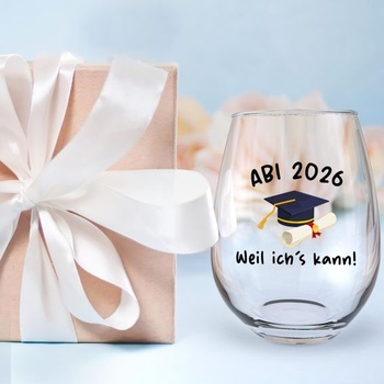 Poháre na víno s nápisom - ABI 2026, darčeky na promóciu 2026 pre priateľov a deti, darček na promóciu,