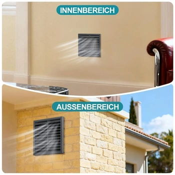 HG Power Obdélníková větrací mřížka 100 mm lamela ABS s přírubou pro HVAC 100 mm černá