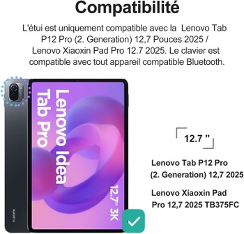 Bezdrôtová klávesnica IVEOPPE Lenovo Idea Tab Pro 12.7