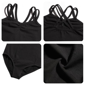 Baletný dres pre dievčatá, tanečný dres, klasický gymnastický dres, detské baletné oblečenie, skrížená