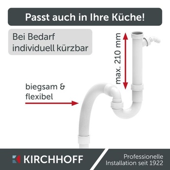 KIRCHHOFF Flexibilný sifón 1 1/2