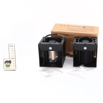 Nástenná lampa KYOTECH IP65 s pohybovým senzorom a LED žiarovkou G9, balenie 1 ks, šedá