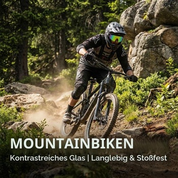 Balení 6 sportovních slunečních brýlí, Polarizované cyklistické brýle pro muže, Větruodolné