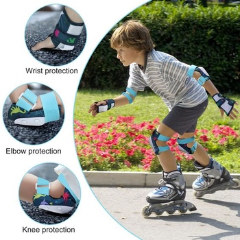 Chrániče kolien YooxArmor pre deti, sada 6 kusov, chrániče na inline korčule pre deti 3-8 rokov, design