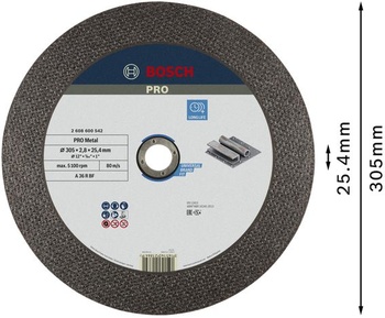 Rezný kotúč Bosch PRO s kovovým spojivom, 300 x 2,8 x 25,4 mm, 300 mm