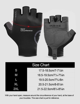 INBIKE Letné cyklistické rukavice, polprstové, priedušné, elastické, cestná cyklistika, 3mm SDR,