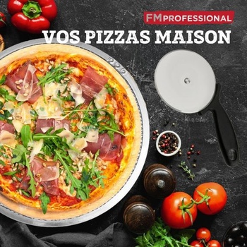 FMprofessional 9913550 Krájač pizze, perforovaný, pre mrazené plechy na pizzu, nerezová oceľ,