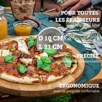 FMprofessional 9913550 Krájač pizze, perforovaný, pre mrazené plechy na pizzu, nerezová oceľ,