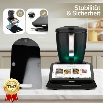 Posuvná doska TM7 pre Thermomix, doska pre Thermomix s 360 ° kolieskami, zarážkami a gumovými