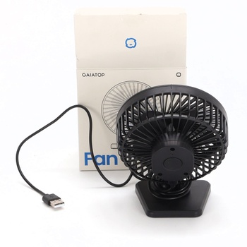 Gaiatop USB stolní ventilátor, malý, ale výkonný, přenosný, tichý, 3 rychlosti větru, stolní osobní