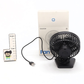 Gaiatop USB stolní ventilátor, malý, ale výkonný, přenosný, tichý, 3 rychlosti větru, stolní osobní