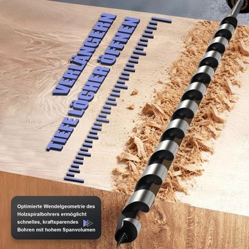 Vrták do dreva 30x230 mm, šesťhranný, so závitovým hrotom