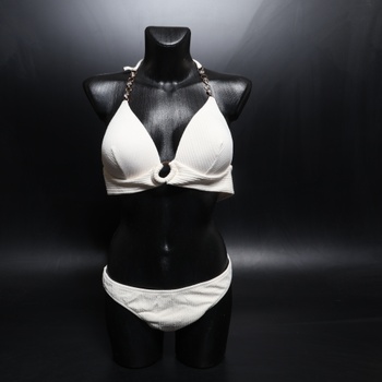 Dámsky set plaviek GORGLITTER s push-up vzorom a retiazkou s kamienkami, bikiny s výstrihom do V,