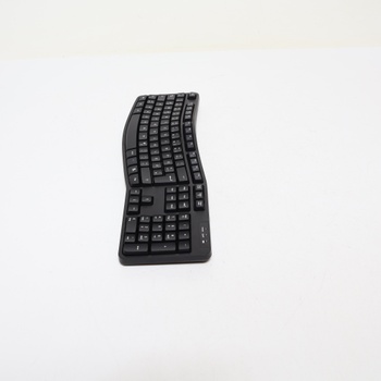 Sada klávesnice a myši Amazon Basics, ergonomická, bezdrátová, německé rozložení - černá