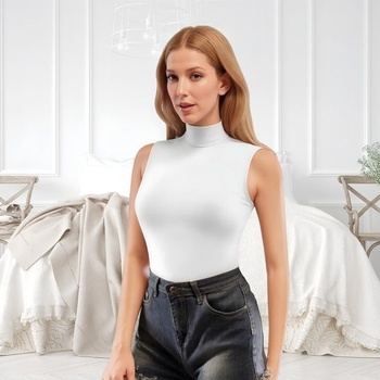 RuiChy body bez rukávov pre ženy, overal so stojačikom, topy, na von, slim strih, ležérne body,