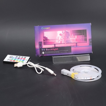 GIPOYENT LED světla pro TV, 5M LED TV podsvícení, pro 45-75 palcový TV, Music Sync LED TV osvětlení