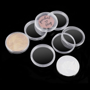Prasacco kapsule na mince, 20 kusov, priehľadný plastový držiak na mince, okrúhly držiak na mince 40mm,