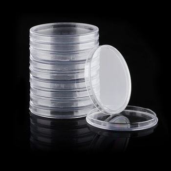 Prasacco kapsule na mince, 20 kusov, priehľadný plastový držiak na mince, okrúhly držiak na mince 40mm,
