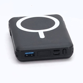 Powerbanka Azmuth pro iPhone s magnetickou ochranou, 10 000 mAh se stojánkem, černá