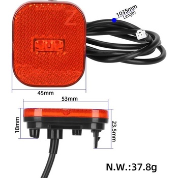 MyBESTscooter - Náhrada zadního světla Kickscooter pro elektrickou koloběžku Xiaomi 4 Go