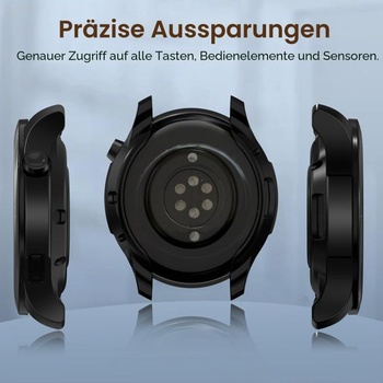 Ivoler 3dílné pouzdro s ochranou obrazovky pro Amazfit GTR 4, plné krytí, nárazuvzdorné a odolné